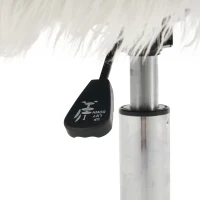 Verstellbarer Arbeitsstuhl mit Drehfunktion, verschleißfestes Kunstpelzkissen, ergonomisches Design, 55,88×55,11×83,82 cm, Weiß(m-8)