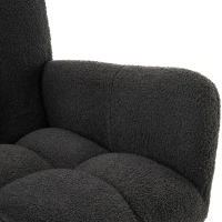 Moderner Schaukelstuhl mit hoher Rückenlehne und Armlehnen, bequemer samtartiger Stoff, geeignet für Wohnzimmer, Schlafzimmer und Innenhöfe, 62,9x95,7x90,9cm, Grau(m-8)