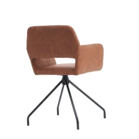 (Lot de 2) Chaise de maquillage ergonomique en simili cuir, chaise de salle à manger, fauteuil, facile à assembler, Marron(m-9)