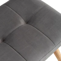 Chaise à bascule ergonomique avec repose-pieds, 97 cm de hauteur, largeur d'assise 48 cm, cadre en bois de caoutchouc, supporte jusqu'à 113 kg, Gris(m-8)