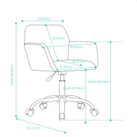 Chaise de relaxation réglable avec fonction pivotante, coussin en fausse fourrure résistant à l'usure ,  Rose(m-3)