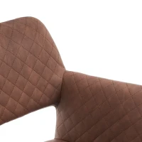 (Lot de 2) Chaise de maquillage ergonomique en simili cuir, chaise de salle à manger, fauteuil, facile à assembler, Marron(m-5)