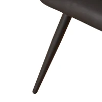 Set aus 2 ergonomischen Stühlen, mit Metallbeinen, für Wohnzimmer und Schlafzimmer, 58x56x80 cm, Schwarz(m-8)