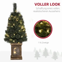HOMCOM Kerstboom, levensecht uiterlijk, ingebouwde LED's, dimbaar, 8 modi, 45 x 90 cm, Groen(m-7)