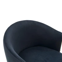 Tabouret de bar moderne pivotant et réglable en hauteur avec dossier et repose-pieds doré pour cuisine, bar et comptoir de restaurant, ensemble de 2,  Noir(m-6)