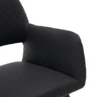 Set aus 2 ergonomischen Stühlen, mit Metallbeinen, für Wohnzimmer und Schlafzimmer, 58x56x80 cm, Schwarz(m-6)