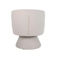 Modernre Drehstuhl für Wohn- und Schlafzimmer, 360° drehbar, Polyblend-Stoff, Komfortkissen, 67×61,4×77,9 cm, Beige(m-10)