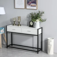 HOMCOM masa consola cu 2 sertare, 120x34x81cm(m-11)