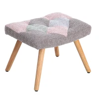 Schaukelstuhl mit Hocker, ergonomisch, Holzgestell, 91 cm hoch, Babyzimmer, Baby, Bunt(m-11)