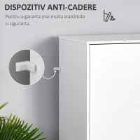 Homcom Dulap Elegant 2 Sertare & Raft pentru Haine – Alb(m-5)