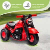 AIYAPLAY Pojazd na biegunach, Motocyklowy design, Muzyka i bańki mydlane, dla dzieci 2-5 lat, Czerwony(m-5)
