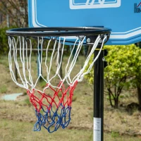 HOMCOM Adjustable Basketball Hoop and Stand, with Wheels and Weight Base Blue(m-9)