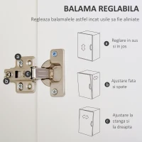 Homcom Dulap Elegant 2 Sertare & Raft pentru Haine – Alb(m-7)