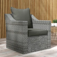 Outsunny Seat and Back Padded Cushion Set - Charcoal Grey(m-9)