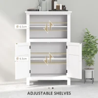 HOMCOM Multi-Storage Modern Bathroom Cabinet - White(m-5)