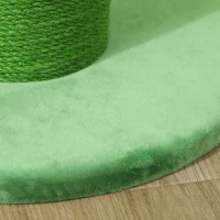 PawHut 63cm Cat Scratching Post for Indoor Cats, with Sisal Rope Cover, Large Base, Green(m-9)