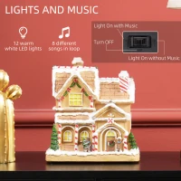 HOMCOM Gingerbread House Light & Music Christmas Decoration(m-5)