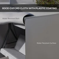 Outsunny 152 x 177cm Three-Seater Swing Chair Protective Cover Light Grey(m-5)