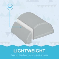 HOMCOM 11-Piece Soft Play Set Kids Foam Blocks, Toys for Climb and Crawl, Blue(m-6)