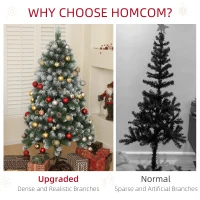 HOMCOM 5ft Snow-Dipped Artificial Pine Christmas Tree(m-5)