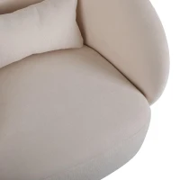 Set di 2 sedie moderne da salotto e camera da letto, girevoli a 360°set di 2, Beige(m-7)