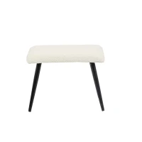 Sedia a dondolo con poggiapiedi, altezza 82 cm, larghezza seduta 45 cm, Bianco.(m-12)