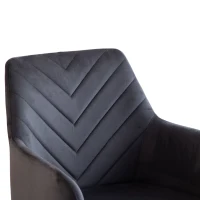 Sedia a dondolo con poggiapiedi, alta 84 cm con seduta larga 43 cm, Grigio(m-8)