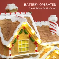 HOMCOM Gingerbread House Light & Music Christmas Decoration(m-6)
