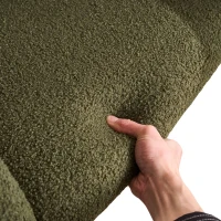 Sedia da Scrivania Girevole in Velluto, Poltrona da ufficio con Altezza Regolabile,Design ergonomico,Verde(m-12)