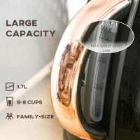 HOMCOM 3kW Rapid Boil Honeycomb Kettle - Black(m-5)