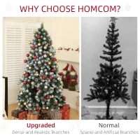 HOMCOM 6ft Snow-Dipped Artificial Pine Christmas Tree(m-5)