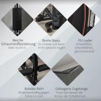 HOMCOM Fitnessapparaat voor thuis, Trainingsstation, Halterbank, Borstpers, Staal, 170x104x205 cm, Zwart(m-7)