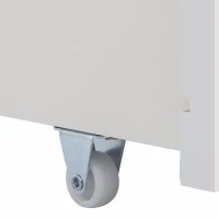 Lit Simple avec Lit Gigogne et Tiroirs, Bibliothèque Intégrée pour Jeunes et Adultes, Sommier à Lattes,90x200 cm,Blanc(m-10)