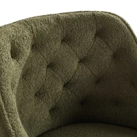 Sedia da Scrivania Girevole in Velluto, Poltrona da ufficio con Altezza Regolabile,Design ergonomico,Verde(m-10)