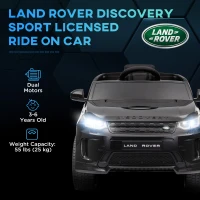 AIYAPLAY Land Rover Discovery Sport Licensed 12V Kids Ride on Car w/ Remote Control, Lights Music Horn, for 3-6 Years Black(m-4)