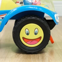 AIYAPLAY Foot to Floor oddler Ride on Toy w/ Music, Light, Horn, Under Seat Storage, Anti-Over-Backwards Device, Blue(m-8)