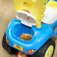 AIYAPLAY Foot to Floor oddler Ride on Toy w/ Music, Light, Horn, Under Seat Storage, Anti-Over-Backwards Device, Blue(m-9)