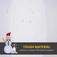 Outsunny 6.2ft Inflatable Santa with Dog Decoration(m-5)