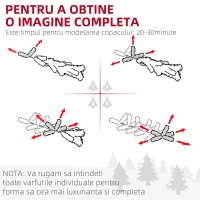 HOMCOM Brad Artificial de Crăciun cu 538 Ramuri, Brad de Crăciun Îngust și Spațios cu Bază de Oțel, Ø55x225 cm, Verde(m-7)