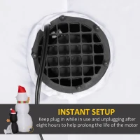 Outsunny 6.2ft Inflatable Santa with Dog Decoration(m-6)