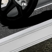 HOMCOM Set of Two 122cm Three-Level Aluminium Wheelchair Ramps(m-8)