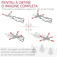 HOMCOM Pom de Crăciun Artificial Înalt de cu 1838 Ramuri, Pom de Crăciun Realist cu Bază de Oțel, Ø130x195 cm, Verde(m-7)