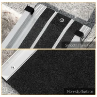 HOMCOM Set of Two 122cm Three-Level Aluminium Wheelchair Ramps(m-5)