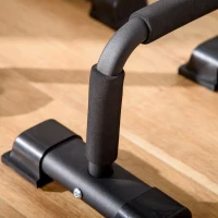 HOMCOM Set 2 Bare Paralele din Oțel pentru Fitness cu Mânere din Antiderapante, 36x25x20 cm, Negru(m-8)