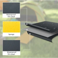 Outsunny Camping Tent with Self Inflatable Mattress, 1 Person Dome Tent with Removable Rainfly and Aluminium Frame, 2000mm Waterproof, Portable with Bags, for Fishing Hiking, Dark Grey/Grey(m-8)