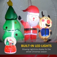 Outsunny 5.5ft Inflatable Snow Globe Christmas Decoration(m-4)