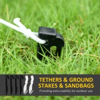 Outsunny 6.2ft Inflatable Santa with Dog Decoration(m-7)