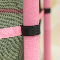 HOMCOM 4.6FT/55" Kids Trampoline with Safety Enclosure, Outdoor Indoor Use, for Ages 3-10 Years, Pink(m-9)