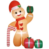 Outsunny 8ft Inflatable Gingerbread Christmas Decoration(m-1)