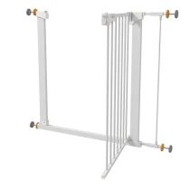 PawHut Cancelletto di Sicurezza per Cani, Fissaggio a Pressione Larghezza Regolabile 74-95cm(m-10)